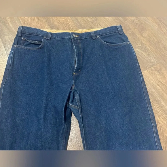 Duluth Trading Co. Men’s straight leg relaxed fit Dark wash jeans size 44x32 - Picture 2 of 7